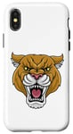 Coque pour iPhone X/XS Cougar Panther Mountain Lion Puma Wildcat Cat Personnage