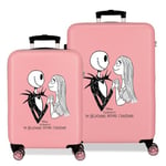 Joumma Disney Nightmare Jeu de valises Rose 55/68 cm Rigide 4,8 kg Fermeture à Combinaison latérale ABS 4,8 kg 90 L Bagage à Main, Rose, Talla única, Jeu de valises