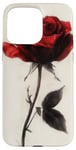 Coque pour iPhone 15 Pro Max Rose Minimalisme Minimalisme Pétales Rose Art Floral