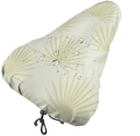 lucky-bonbon Yellow Fan Palm Leaves Fashion Waterproof Keep Dry Bike Seat Cover The Perfect Bicycle Seat Cover Waterproof Sunscreen And Dustproof For All Bicycle Exercise.