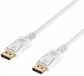 NORDIQZENZ Displayport til Displayport-kabel, Hvit, 3m