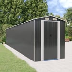 Abri de jardin Anthracite 192x1021x223 cm Acier galvanisé - The Living Store - Anthracite