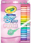 CRAYOLA Pastel SuperTips Kids Colouring Markers Pens Assorted Colours (Packof20)