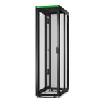 APC EASY RACK 600MM/48U/1200MM , WITH ROOF, CASTORS,FEET AND 4 BRACKETS, NO SIDE PANELS,BOTTOM, BLAC