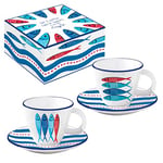 Easy Life COFFRET 2 TASSES A CAFE 12CL EN PORCELAINE