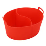 (Red)Food Grade Silicone Slow Cooker Liner Reusable Heat Resistant Pot Divider