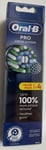 NEW Oral-B Pro Cross Action Crossaction Brush Heads Black 4 Pk Original Genuine