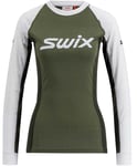 Swix RaceX Classic Long Sleeve Women Olive/ Bright White-48102 XL - Fri frakt