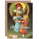 Wee Blue Coo CARD CHRISTMAS XMAS MERRY SANTA CLAUS GIFT PRESENT GIFT