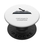 Champion d'échecs pour les amateurs de jeu PopSockets PopGrip Adhésif