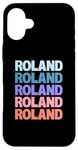 Coque pour iPhone 16 Plus Funny Modern Repeated Text Design Roland