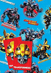 Transformers Lot de 8 feuilles de papier cadeau 8 étiquettes 70 x 50 cm Produit officiel