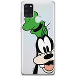 ERT GROUP mobile phone case for Samsung A21s original and officially Licensed Disney pattern Goofy 001 optimally adapted to the shape of the mobile phone, partially transparent