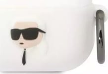 Karl Lagerfeld Klaprunikh Airpods Pro-Skydd Biały/Vit Silikon Karl Head 3D