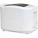 2 Slice Electric Bread Toaster Twin Slot Toast Warmer Maker Crumb Tray White