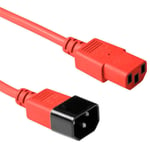 MicroConnect Red power cable C14F to C13M 