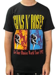 Guns N' Roses T Shirt Use Your Illusion Band Logo New Official Men's Black Picco