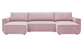 Canapé d'angle convertible 5 places BOBOCHIC NIHAD coloris violet