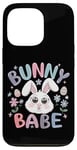 Coque pour iPhone 13 Pro Bunny Babe Fleurs de lapin de Pâques