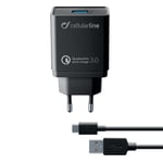 CellularLine 230V Qualcomm lader for Huawei USB-C hurtiglading