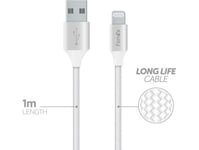 Fonex Data Cable Usb To Lightning 10W Fabric 1M By Fonex White