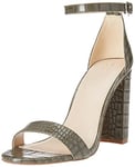 The Drop Women's Rebecca Strappy High Block-Heel Sandal, Capers Olive Croc, 6