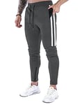 Suwangi Pantalon de Jogging Homme Course Training Pantalon de Survêtement Léger Casual avec Poches Zippées