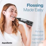 Rechargeable Water Flosser - Portable Oral Irrigator w/ 4 Tips, 3 Modes, Black