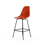 Vitra Eames Plastic Stool RE barpall Medium Rust orange-black