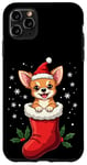 Coque pour iPhone 11 Pro Max Chihuahua Christmas Stocking Puppy Dog Lover Holiday