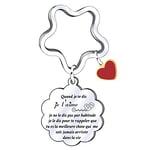 JRZDFXS Porte Clef Amoureux Couple Cadeau D'anniversaire Femme Homme Porte-Clés Je T'aime Petite Amie Cadeau Copine Petit ami Cadeaux de Noël Cadeau de la Saint-Valentin