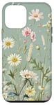 iPhone 12 mini Sage Green Boho Botanical Wildflowers Plants Case