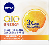 NIVEA Q10 Energy Healthy Glow Face Day Cream (50ml), for Women, Energising Moist