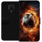 Tegnebogsetui til Xiaomi Redmi Note 9 Pro med Fodbold motiv