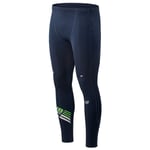 New Balance Mens Printed Impact Run Tights - Navy - XXL