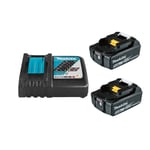 Makita 18v Battery & Charger Set DC18RC + 2 X BL1850