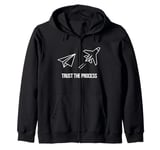 Trust the Process Motivational Paper Plane to Jet Zip Hoodie