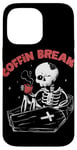 iPhone 14 Pro Max Halloween Coffin Break Funny Skeleton Drinking Coffee Case