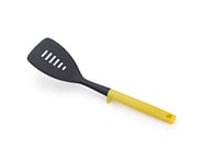 Joseph Joseph Duo Slotted Turner with integrated tool rest, Hygienic Cooking Kitchen Utensil for use with non-stick cookware, Light Yellow