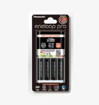 Panasonic Eneloop Smart  Quick Charger + AA Eneloop Pro Batteries 2550mAh 4 Pack