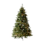 Luxury 7ft Pre-Lit Faux Hinged Christmas Tree