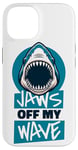 Coque pour iPhone 14 Jaws Off My Wave Requin baleine Blanc