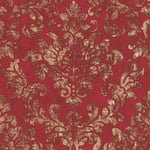 Papier peint baroque Profhome 374131 papier peint intissé légèrement texturé au style baroque brillant rouge or 5,33 m2