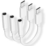 USB C to 3.5mm Female Headphone Jack Adapter for iPhone 16, 3 Pack Type C to Aux Audio Dongle Adapter Cable Cord for iPhone 16/16 Plus/16 Pro/16 Pro Max/15/15 Plus/15 Pro/15 Pro Max, iPad Pro, Galaxy