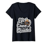 Womens Life Is A Course In Miracles ------ V-Neck T-Shirt