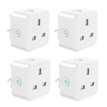 EIGHTREE Smart Plug, 13A WiFi Smart Plug with Energy Monitoring, Smart Home Socket Works with Alexa & Google Assistant, Wireless Remote Control Timer Plug, 2.4 GHz Wi-Fi Only