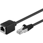 Cat 5e F/UTP - Forlænger kabel - Sort - 2 m