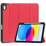 Trolsk Tri-fold Stand Cover (iPad 10,9 (2022)) - Punainen