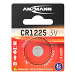 ANSMANN CR1225 Coin Battery [Pack of 1] Lithium 3V Button Cell Ideal For Keyless Car Alarms, Glucometer, Camera, Thermometer, Calculator, Computer Equipment, Toys, Electronic Watches, and Card Radios