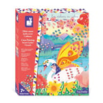 Janod - Coffret Mini-Canes à Coller Jardin Secret - Les Ateliers du Calme - 5 Tableaux - Kit Loisir Créatif Enfant - Apprentissage Motricité Fine et Concentration – Dès 7 Ans – J09106